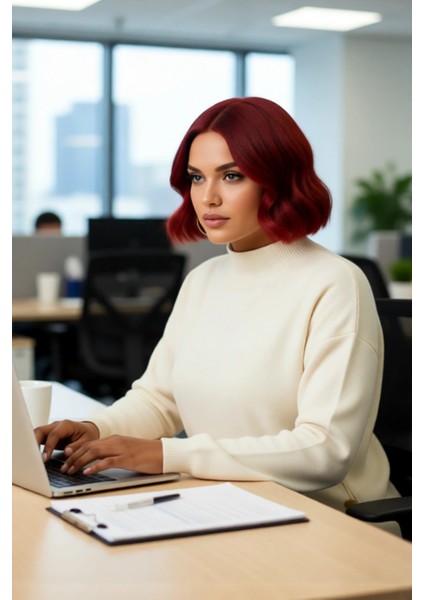 Kadın Basic Relaxed Kalıp Triko Kazak Balıkçı Yaka Düğme Detaylı Uzun Boy Konforlu Kış Kombinleri