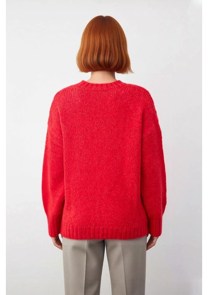 Kadınlar Için Kışlık Oversize Kahverengi Düz Triko Kazak Düşük Kol Sıcak ve Konforlu Kaliteli fiyatları