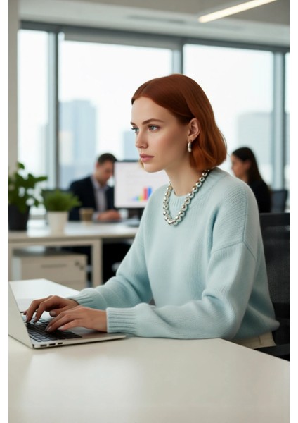 Kadın Geniş Kalıp Kalın Dokulu Bisiklet Yaka Düşük Kol Triko Kazak Soğuklara Özel Konforlu Seçim fırsatları