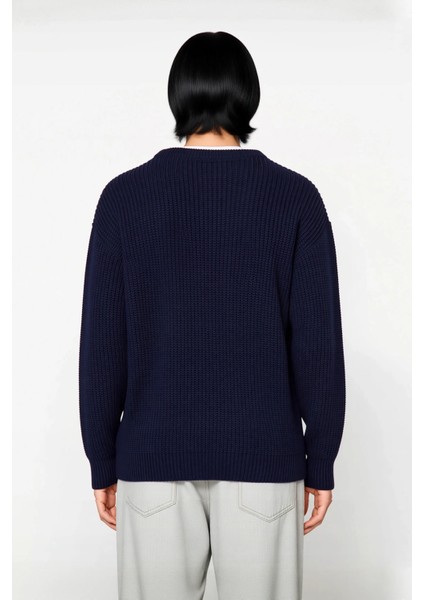 Soğuk Kış Günleri Için Erkek Oversize Kalıp Bisiklet Yaka Rahat Triko Kazak Basic Stil Kaliteli fiyatları