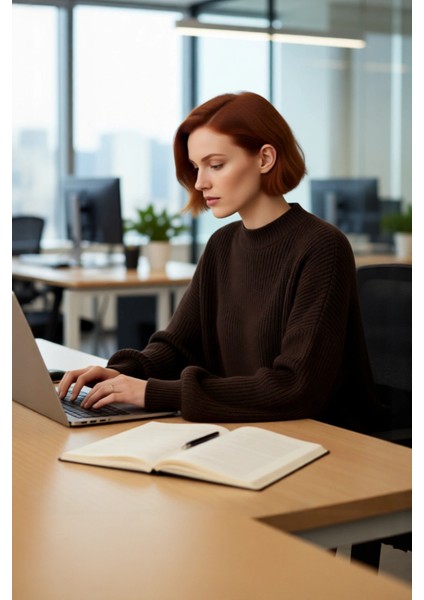 Kadın Oversize Basic Uzun Balon Kol Selanik Dokuma Triko Kazak 100% Akrilik Soğuk Havalar Kaliteli fırsatları