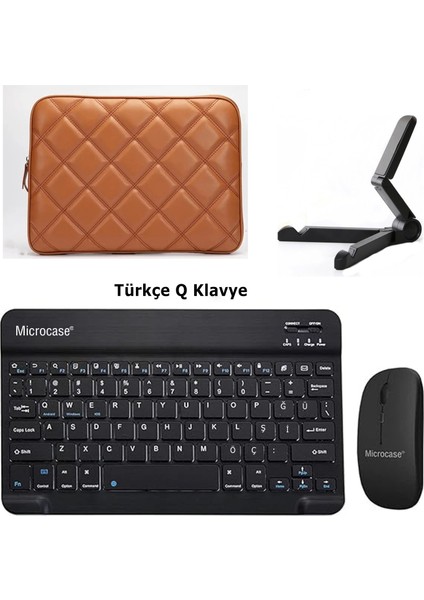 Samsung S10 Lite 10.9 Inch Tablet Için Çanta+Türkçe Bluetooth Klavye+Mouse+Tablet STANDI-AL8124