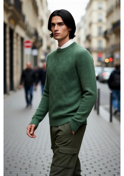 Erkek Fitted Kalıp Dokulu Bisiklet Yaka Reglan Kol Triko Kazak Soğuk Kış Günleri Için Ideal Seçim modelleri