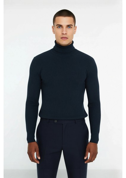 Erkek Fitted Balıkçı Yaka Fitilli Pamuklu Kışlık Kazak Soğuk Havalarda Tarz Sahibi Görünüm Sağlar fiyatları