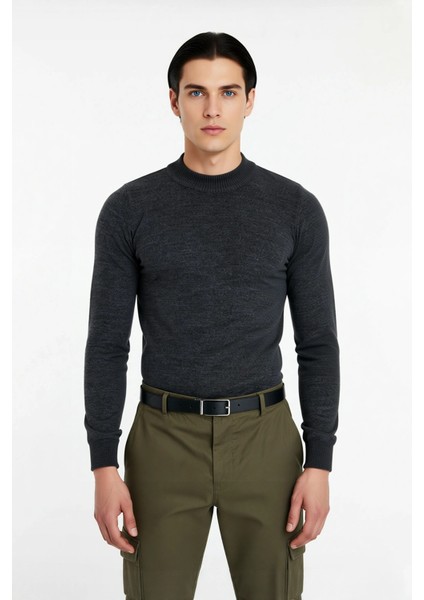 Erkek Yarım Balıkçı Yaka Fitted Basic Triko Kazak Kışlık Kombinlerinize Şık ve Konforlu Bir Dokunuş. fiyatları