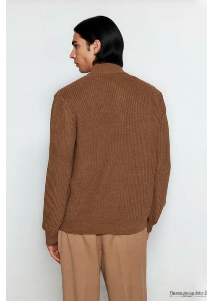 Erkek Basic Regular Fit Fermuarlı Dik Yaka Selanik Örgü Triko Kazak Günlük Stilinize Modern Dokunuş. modelleri