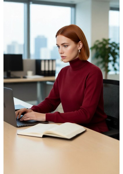 Kadın Günlük Akrilik Oversize Balıkçı Yaka Triko Kazak Konforlu ve Şık Kış Kombinleri Kaliteli fırsatları