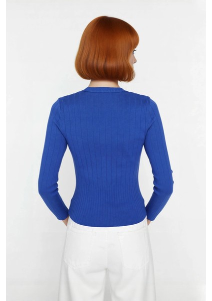 Kadın Uzun Kollu Basic Fitted Bisiklet Yaka Triko Kazak Ilkbahar Sonbahar Günlerine Şıklık Katıyor modelleri