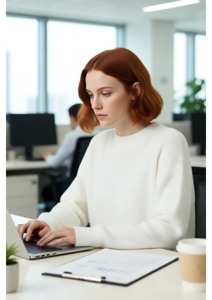 Kadın Soğuk Havalar Için Oversize Çizgili Triko Kazak Bisiklet Yaka Düşük Kol Şık ve Modern