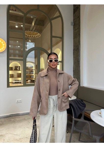 Stra Lacivert Ithal Süet Düğmeli Ceket indirimleri