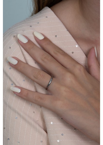 2mm Süper İnce Bombeli Parlak Erkek Kadın Çelik Alyans Yüzük cl26