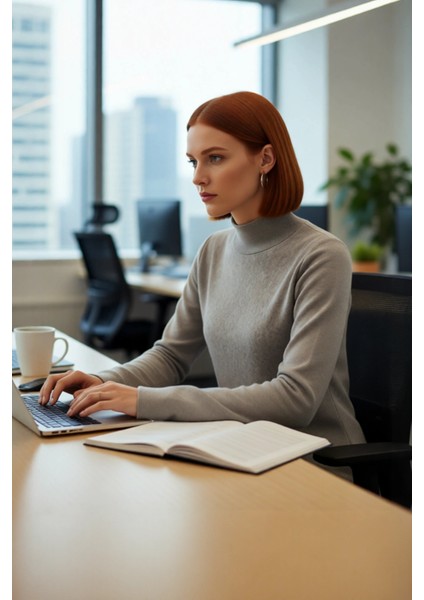 Kadın Casual Dik Yaka Triko Kazak Basic Regular Kalıp Kış Kombinleri Için Konforlu ve Şık Seçim