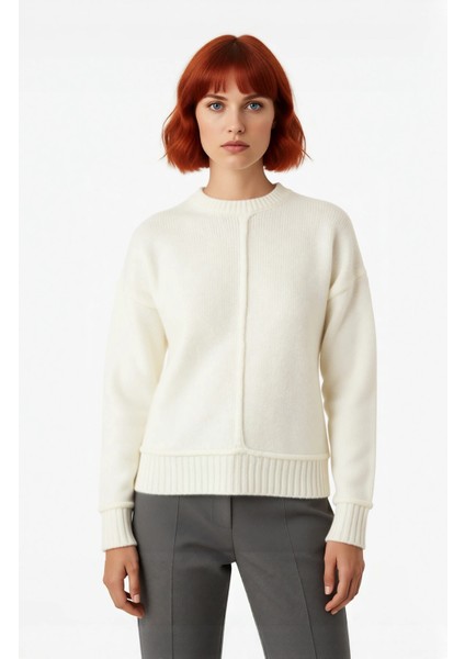 Kadın Soğuk Havaların Kurtarıcısı Oversize Kalın Düz Desen Triko Kazak Düşük Kol Gri Kaliteli fiyatları