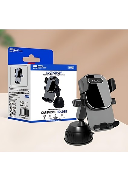 T-90 360° Dönebilen Vakumlu Araç Içi Telefon Tutucu