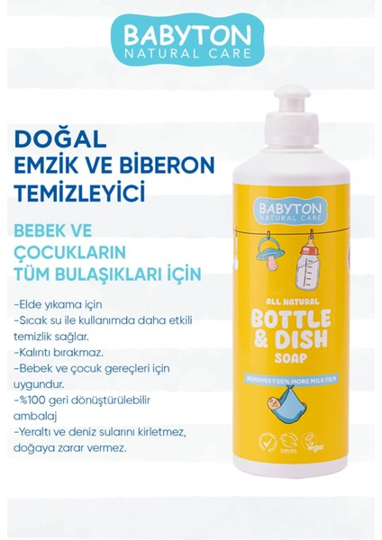 Doğal Emzik ve Biberon Temizleyici 3'lü Set 500 ml fırsatları
