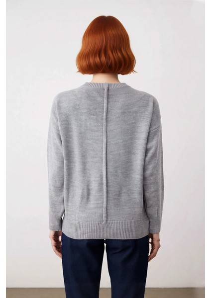 Kadın Oversize V Yaka Triko Kazak Gömlek Garnili Detaylı Sonbahar Kış Şıklığı Için Ideal Model modelleri