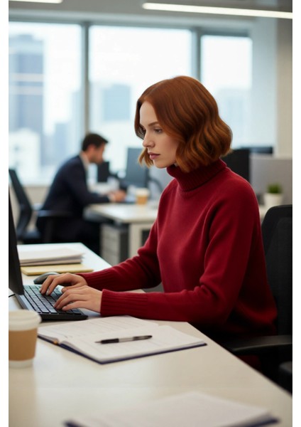 Kadınlara Özel Regular Kesim Balıkçı Yaka Triko Kazak Reglan Kol Kış Günleri Için Şık ve Rahat fırsatları