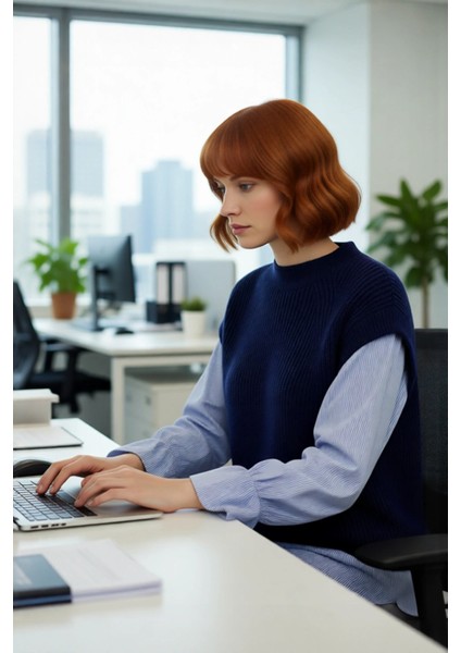 Kadın Basic Regular Kalıp Triko Süveter Gömlek Garnili Yumuşak Dokulu Kış Modası Için Ideal Bir