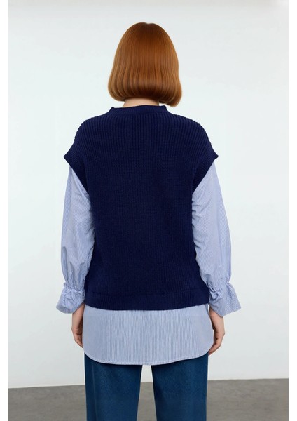 Kadın Basic Regular Kalıp Triko Süveter Gömlek Garnili Yumuşak Dokulu Kış Modası Için Ideal Bir modelleri