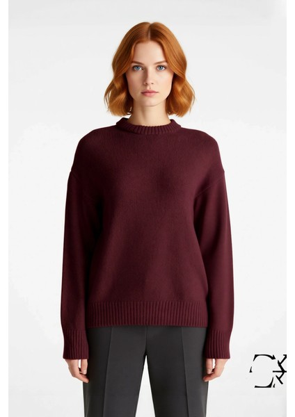 Kadın Düşük Kol Oversize Triko Kazak Bisiklet Yaka Yumuşak Dokulu Basic Kış Kombinleri Için Ideal fiyatları