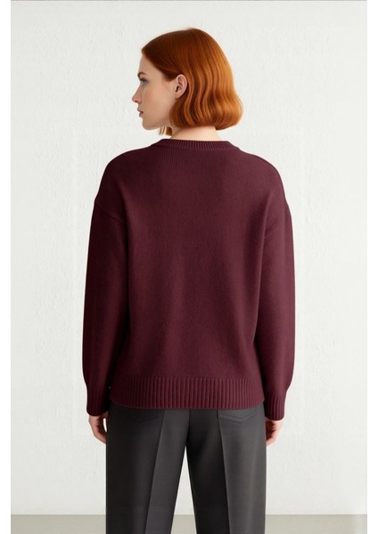 Kadın Düşük Kol Oversize Triko Kazak Bisiklet Yaka Yumuşak Dokulu Basic Kış Kombinleri Için Ideal modelleri