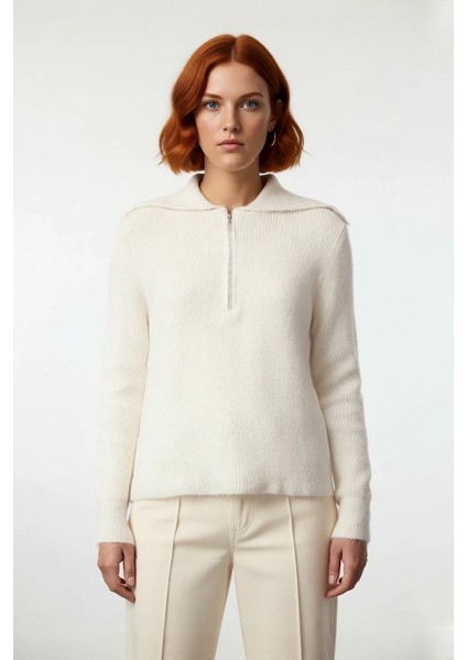 Kadın Orta Kalınlık Akrilik Karışımlı Selanik Dokuma Polo Yaka Triko Kazak Günlük Kullanım fiyatları