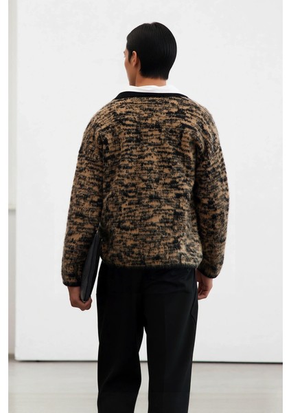 Erkek Basic Oversize Polo Yaka Dokuma Triko Kazak Kışın Şıklığıyla Günlük Stilin Tamamlayıcısıdır fiyatları