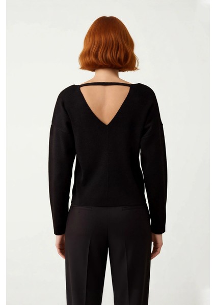 Kadın Triko Kazak V Yaka Orta Kalınlık Regular Kalıp Düz Desen Standart Uzun Kol Şık Seçim modelleri