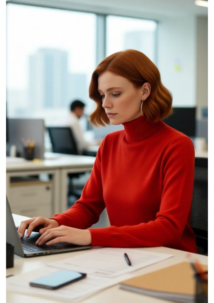 Kadın Günlük Akrilik Oversize Balıkçı Yaka Triko Kazak Konforlu ve Şık Kış Kombinleri Kaliteli fırsatları