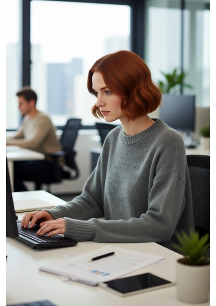 Kadın Düşük Kol Oversize Triko Kazak Bisiklet Yaka Yumuşak Dokulu Basic Kış Kombinleri Için Ideal