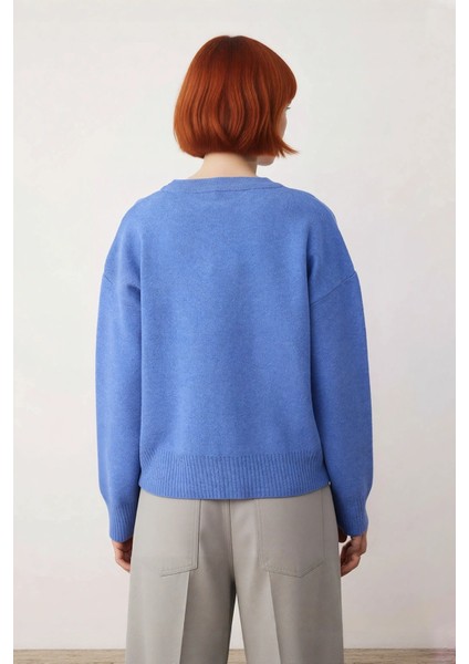 Kadın Koyu Kırmızı Konforlu Oversize Triko Bisiklet Yaka Düşük Kol Kış Gardırobu Için Kazak modelleri