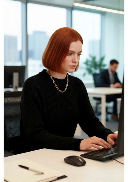 Kadın Rahat Oversize Triko Kazak Düşük Kol Bisiklet Yaka Kışlık Günlük Basic Giyim Stili Kaliteli