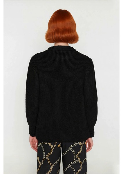 Kadın Rahat Oversize Triko Kazak Düşük Kol Bisiklet Yaka Kışlık Günlük Basic Giyim Stili Kaliteli modelleri