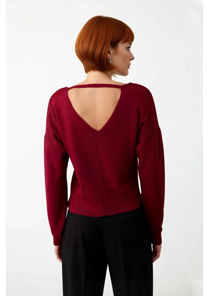 Kadın Triko Kazak V Yaka Orta Kalınlık Regular Kalıp Düz Desen Standart Uzun Kol Şık Seçim modelleri