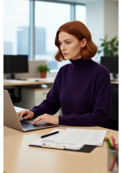 Kadın Günlük Akrilik Oversize Balıkçı Yaka Triko Kazak Konforlu ve Şık Kış Kombinleri Kaliteli fırsatları