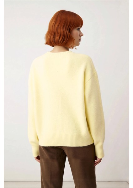 Kadın Regular Kalıp Düz Desen Bisiklet Yaka Triko Kazak Kışlık Sıcak Konforlu Günlük Stil Kaliteli fiyatları