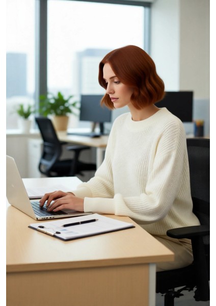 Kadın Salaş Oversize Balon Kol Bisiklet Yaka Selanik Dokuma Uzun Kollu Triko Kazak 100% Akrilik