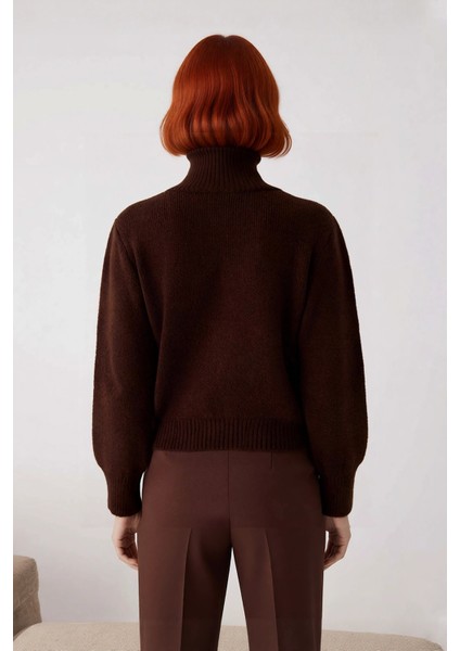 Kadın Konforlu Selanik Dokuma Fermuarlı Dik Yaka Triko Kazak Günlük Kış Stilinize Fark Katın fiyatları