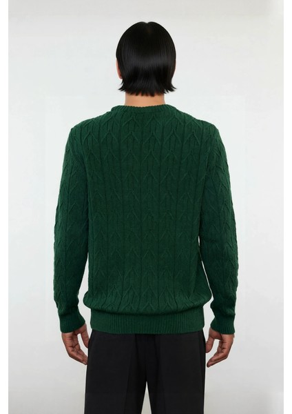 Erkek Regular Kalıp Bisiklet Yaka Dokulu Triko Kazak Casual Günlük Stilinize Rahat Dokunuş modelleri