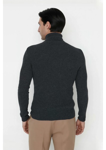 Erkek Fitted Balıkçı Yaka Fitilli Pamuklu Kışlık Kazak Soğuk Havalarda Tarz Sahibi Görünüm Sağlar modelleri