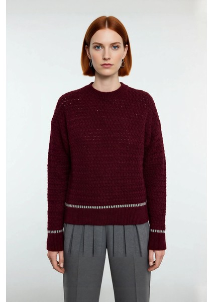 Kadın Oversize Düşük Kol Bisiklet Yaka Triko Kazak Modern Basic Şıklık Günlük Kombinlerin Anahtarı fiyatları