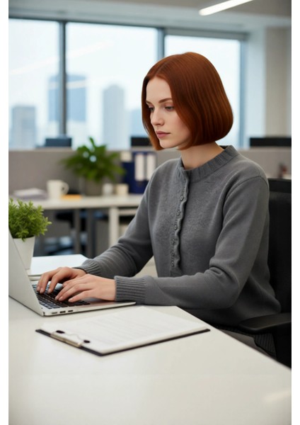 Kadın Yumuşak Dokulu Triko Kazak Regular Kalıp Uzun Kollu Bisiklet Yaka Detaylı Günlük Giyim Şıklığı