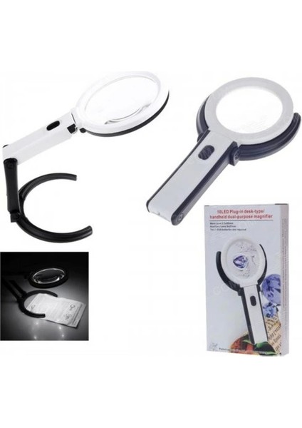 2X5X120MM 10 Ledli Masaüstü Büyüteç - Lisinya indirimleri