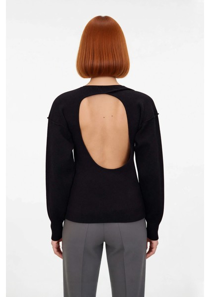 Kadın Premium Iplikli Bisiklet Yaka Düz Dokuma Rahat Triko Kazak Günlük Şıklık Sunuyor Kaliteli modelleri