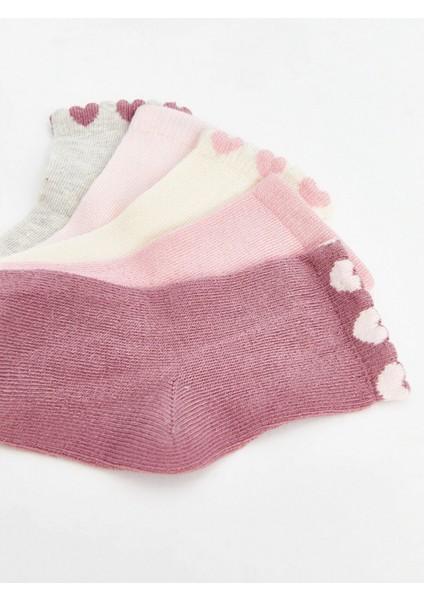 Lcw Baby Pembe Basic Kız Bebek Soket Çorap 5'li modelleri