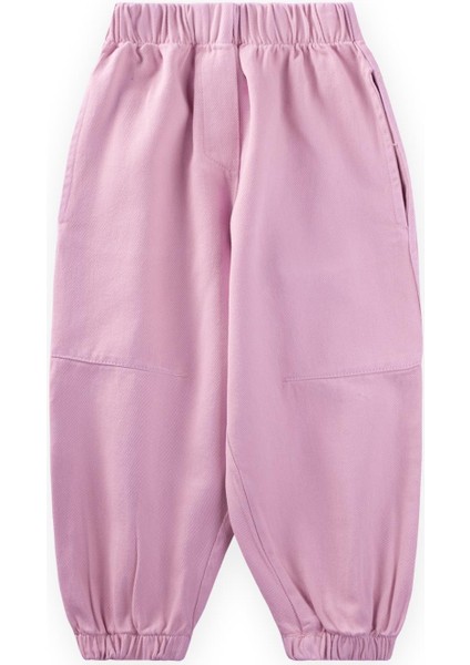 Dizi Pensli Gabardin Pantolon 2-7 Yaş Pembe