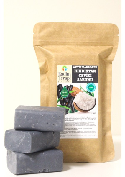 %100 Hindistan Cevizi Sabunu - Aktif Karbonlu Saf ve Doğal 3 x 100 Gram Paket fiyatları