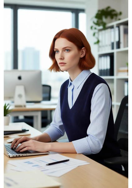 Kadın Relaxed Kalıp V Yaka Çizgili Gömlek Detaylı Uzun Kollu Selanik Dokuma Triko Kazak Kışlık modelleri