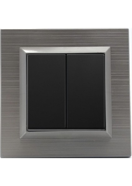 Ovivo Quantum Manyetik Gri Komütatör Ikili Anahtar + Çerçeve Dahil fiyatları