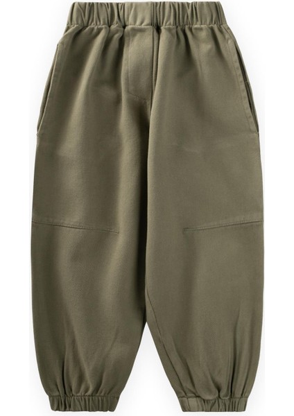 Dizi Pensli Gabardin Pantolon 2-7 Yaş Haki Yeşil